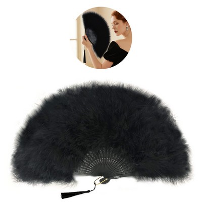 Handheld Feather Fan
