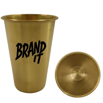 16oz Stainless Crimping Steel Party Cup