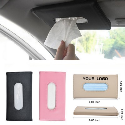 Pu Leather Car Tissue Holder
