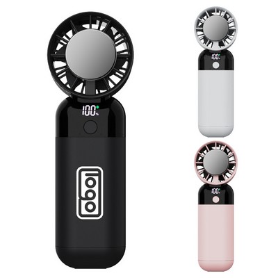 Portable USB Mini Handheld Digital Display Turbine Fan