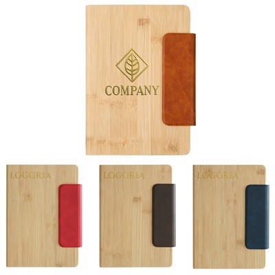 Bamboo-Inspired Leather Notebook