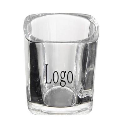 2 Ounce Round Glass