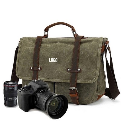 Vintage Genuine Leather Laptop Messenger Bag