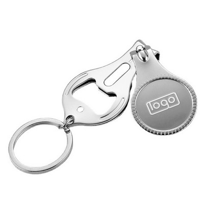 3" 1 Nail Clipper Bottle Opener Keychain