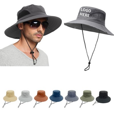Drawstring Sun Bucket Hat