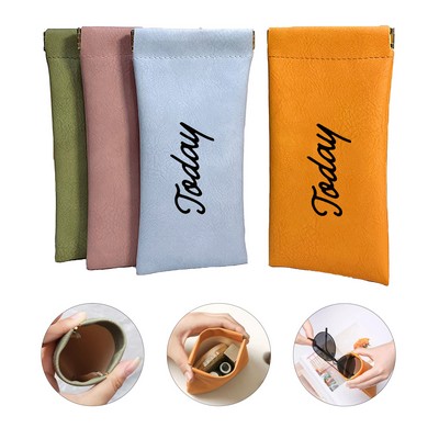 PU Leather Eyeglasses Storage Bag