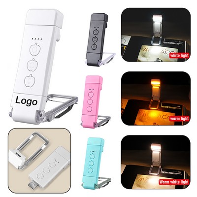 Rechargeable Clip Camping Light with 3 Color Temps Adjustable Brightness Portable Reading Lamp