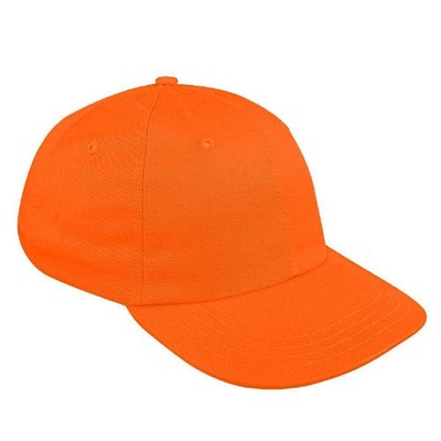 Solid Eyelets Twill Dad Cap w/Leather Strap