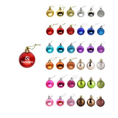 2 3/8" Colored Christmas Hanging Ornament Plastic Ball