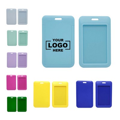 Sliding Cover Hard Card Holder for Employee ID Badges
