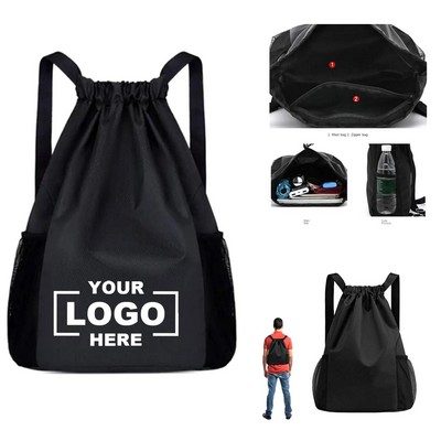 Beach Sports Drawstring Backpacks Fitness Training Ball Bag