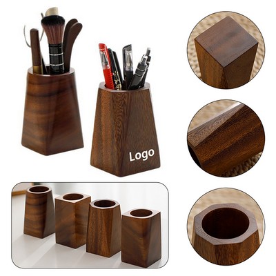Acacia Wooden Pen Pencil Holder for Desk
