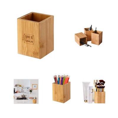 Wood Pen Holder Stand