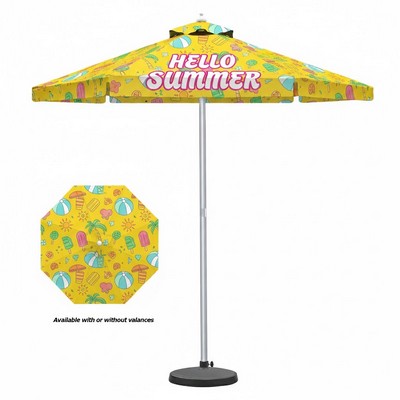 Heavy-Duty 9' Commercial Anodized Aluminum Market Umbrella