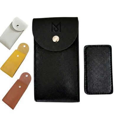 Square Microfiber Watch Pouch with Snap Closure