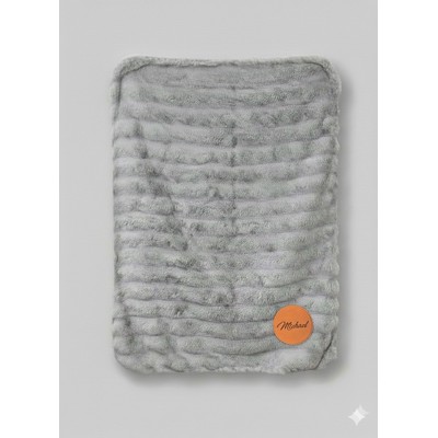 50"x60" Laser Engraved Double Sided Custom Faux Rabbit Fur Blanket (850 GSM)
