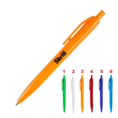 Plastic Click Pen – Retractable Promotional Ballpoint Pen for Trade Shows & Events