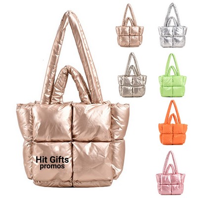 Puffer Quilted Tote Bag