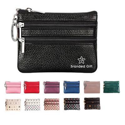 Mini Pouch Change Wallet with Keychain