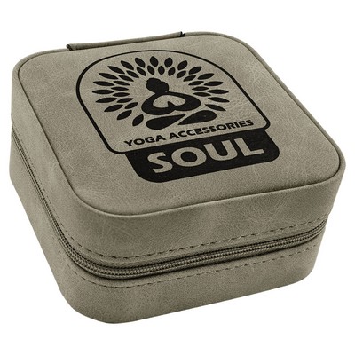 Creekside Light Green Leatherette Travel Jewelry Box