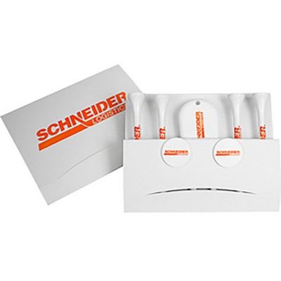 Golf Tee Matchbook (4) 2 3/4" tees, 2 markers, 1 divot tool