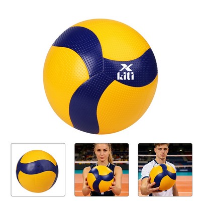 Size 5 PU Leather Volleyball W/ Rubber Bladder