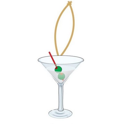 Martini Executive Ornament w/ Mirrored Back (6")