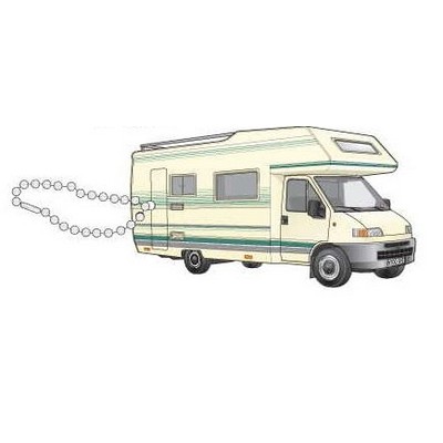 Recreational Vehicle 2 Promotional Key Chain w/ Black Back (6 Square Inch)