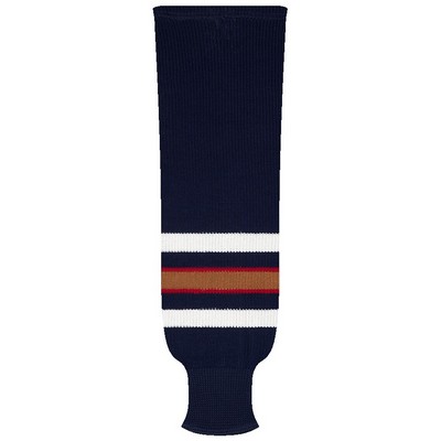 Edmonton Pro Series Blue Away Socks w/Orange & White Stripes