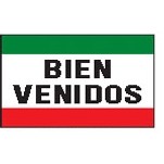 3 Stripe Bienvenidos Nylon Message Flag (3'x5')