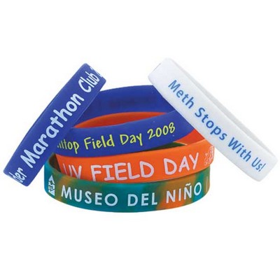 Screen Printed Silicone Wristband Adult