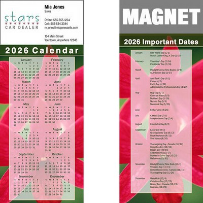 Full Color Calendar Magnet (3 1/2"x8 1/2")