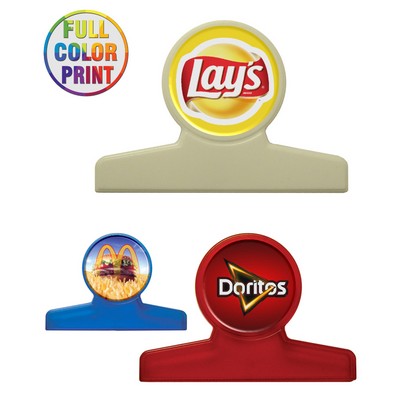 Union Printed - Round Shaped Bag Clip - Full Color Dome