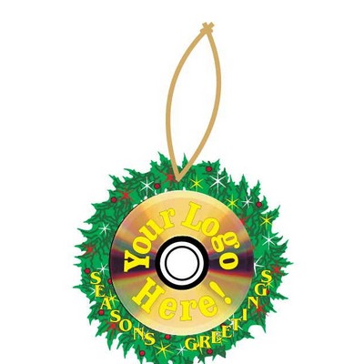 CD Gift Shop Wreath Ornament w/ Clear Mirrored Back (10 Square Inch)