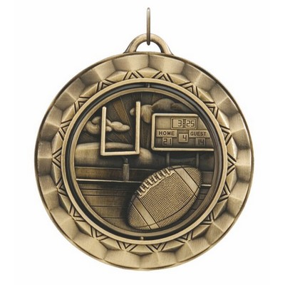 Football, Spinner Medal - 2-5/16"