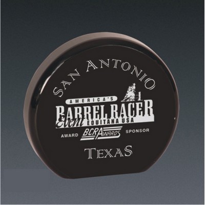 Black Acrylic Round Award (6"x1")