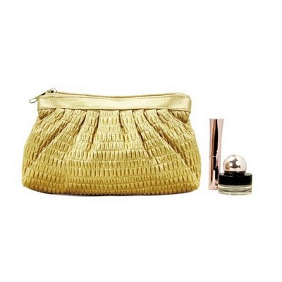 Mid Size Pleated Cosmetic Bag