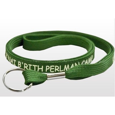 3/8" Dark Green Tubular Lanyard (10 Mil)