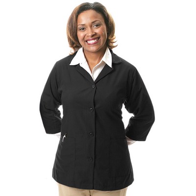 Women'S 3/4 Sleeve Button Smock (Xs-Xl)((Blank))