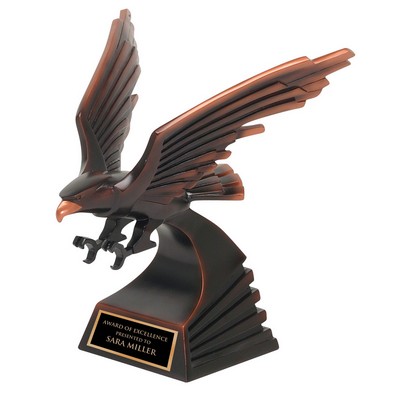 10" Bronze Eagle Landing Resin
