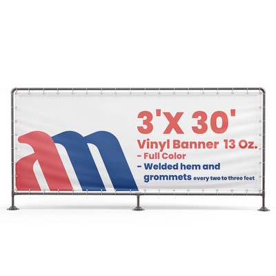 Banner 3'x30' Vinyl 13 Oz. Full Color