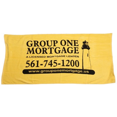 Sunshine Yellow Economy Terry Velour Beach Towel (28"x58")