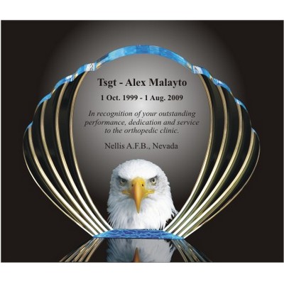 Eagle Oval Acrylic Award, 7.25" W x 6" H