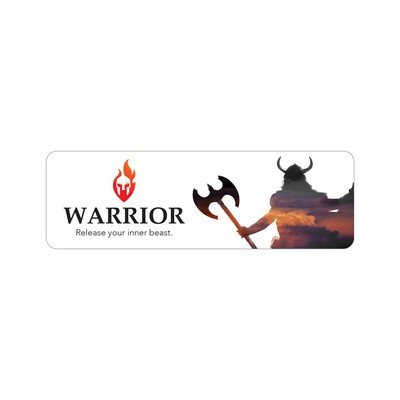 Rectangle Sticker | Round Corners | 1 7/8" x 5 7/8"| White Static | Static Back | Digital