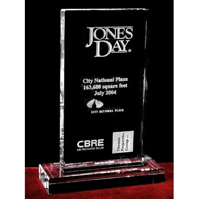 Crystal Frame Plaque w/Custom Etching (7")