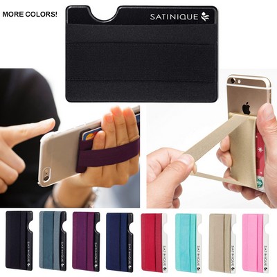 Mobile Phone Elastic Grip With Wallet - 2" 1