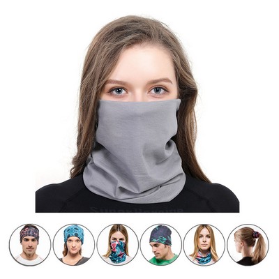 Plain Gray Neck Gaiter Face Cover