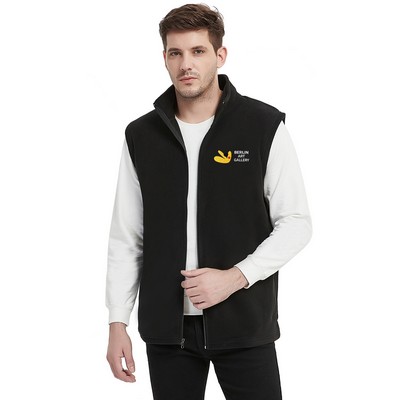 Men's Basic Full-zip Polar Fleece Vest