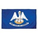Louisiana Indoor Parade Flag w/Pole Hem And Fringe (5'x8)