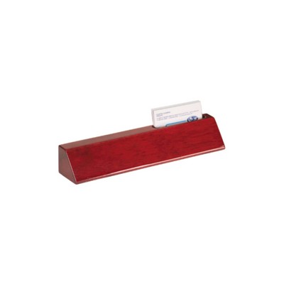 Rosewood Piano Finish Desk Wedge w/Card Holder